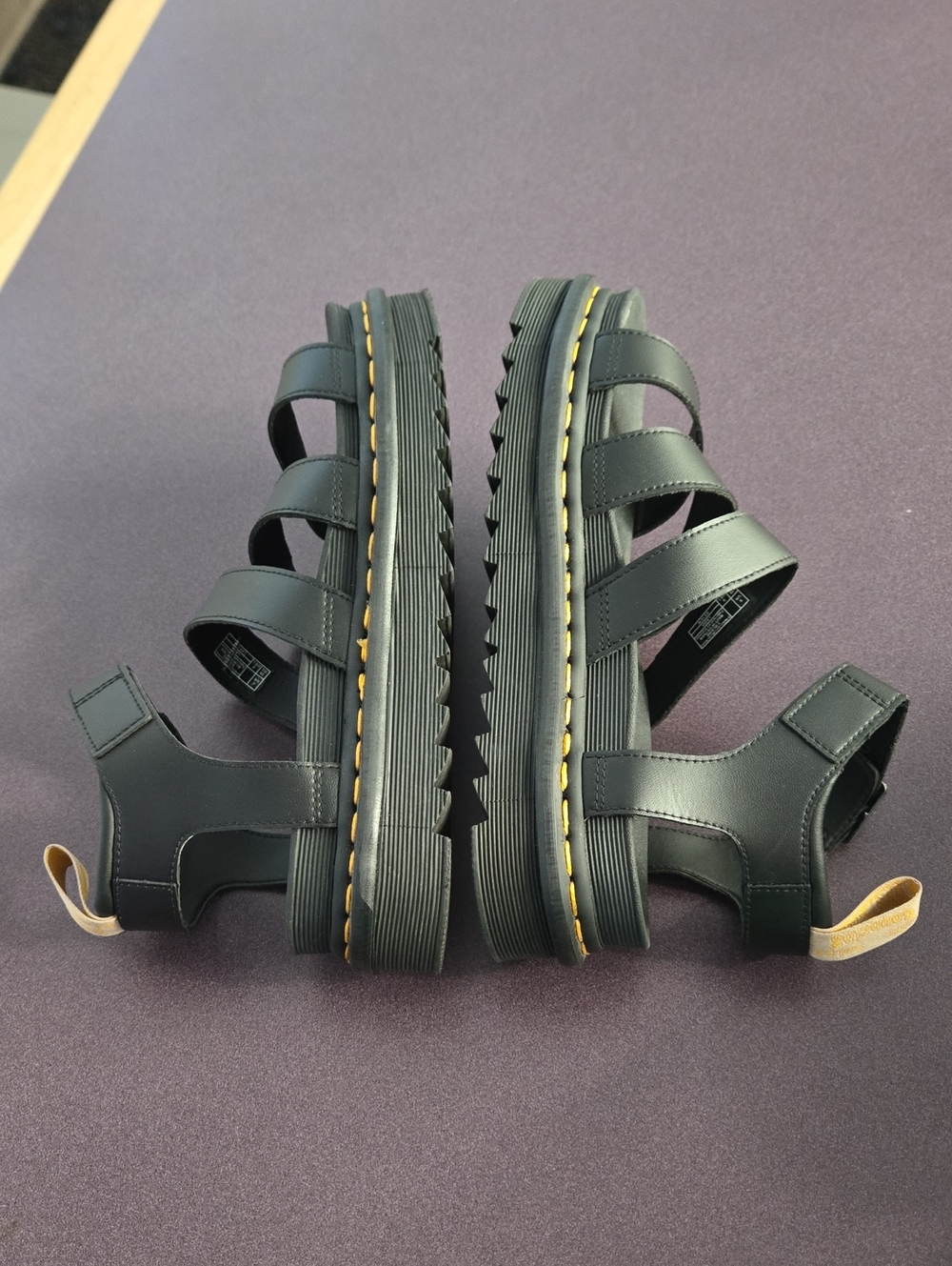 Dr. Martens Women's Black Blaire Platform Sandals Size 8 - Picture 9 of 10